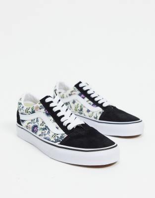 Vans old hotsell skool purple flowers