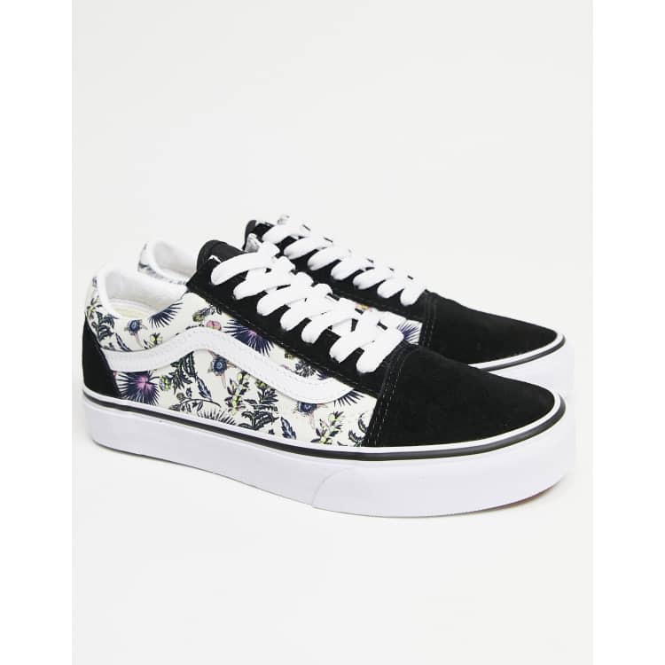 Tomaat hoogte Nauwkeurig Vans Old Skool Paradise Floral sneakers in black/blue | ASOS