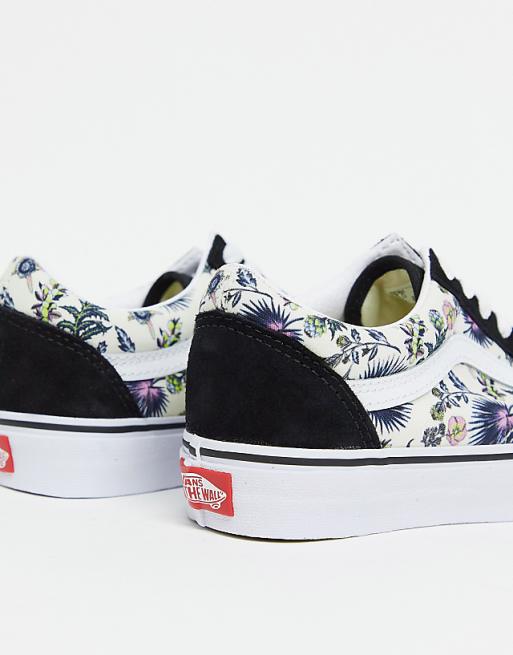 Vans - Old Skool - Paradise - Sneakers a fiori nere/blu جاك تشيز Vans - Old Skool - Paradise - Sneakers a fiori nere/blu جاك تشيز