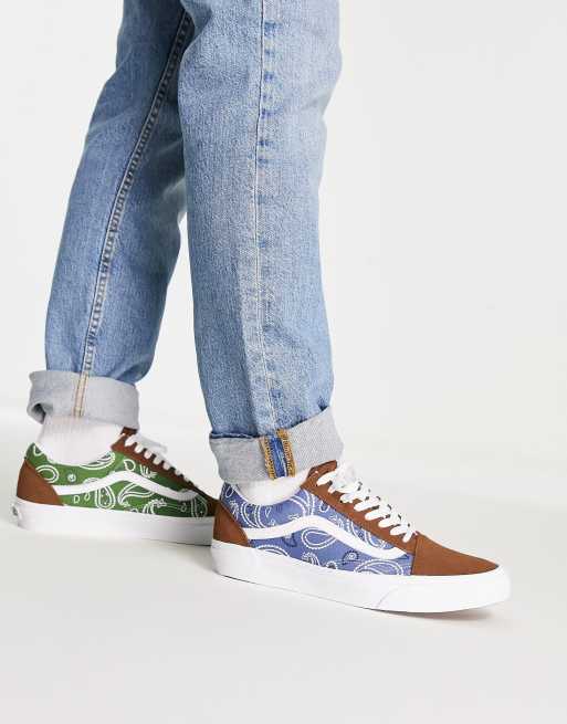 Blue paisley outlet vans