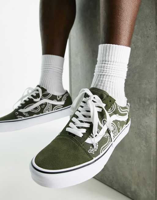 Khaki green vans old skool sale