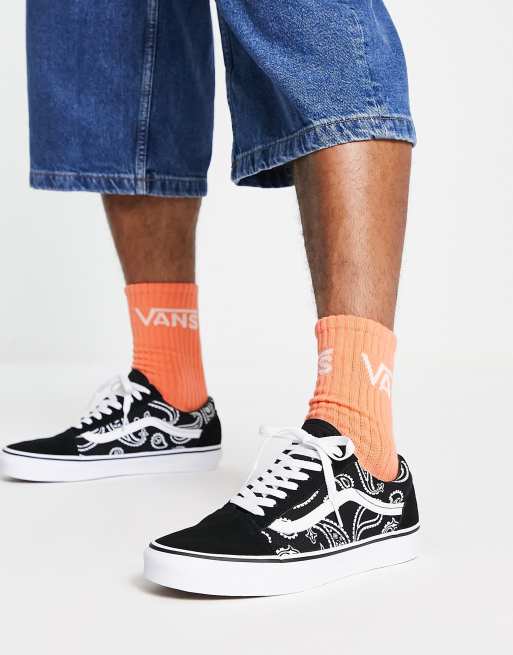 Vans Old Skool - Peace - Sneakers met paisley motief in zwart  