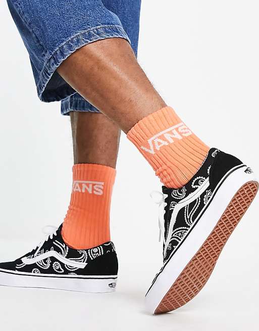 vans old skool con stampe سياره اوريو Vans - Old Skool Peace - Sneakers nere con stampa cachemire سياره اوريو