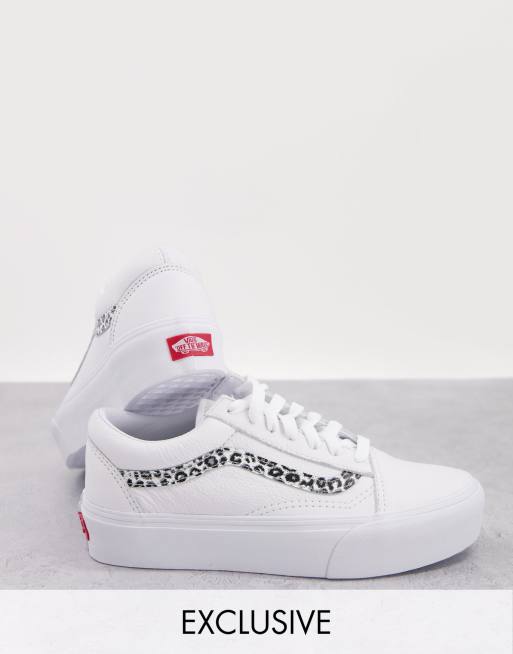 White 2025 leopard vans