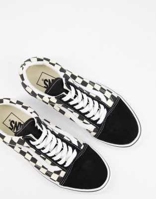vans old skool damier platform