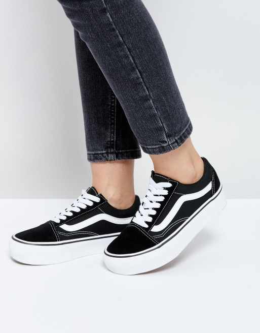 Vans Old Skool platform sneakers in and white | ASOS