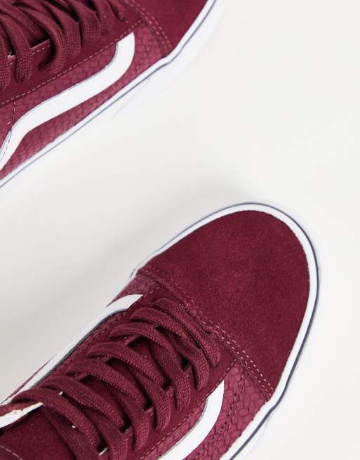 Vans Old Skool Platform Sneakers In Burgundy