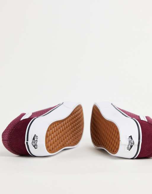 Vans Old Skool Platform Sneakers In Burgundy