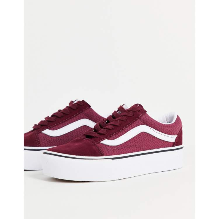 Vans old skool on sale platform pink suede