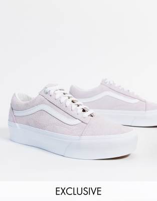 cream platform vans