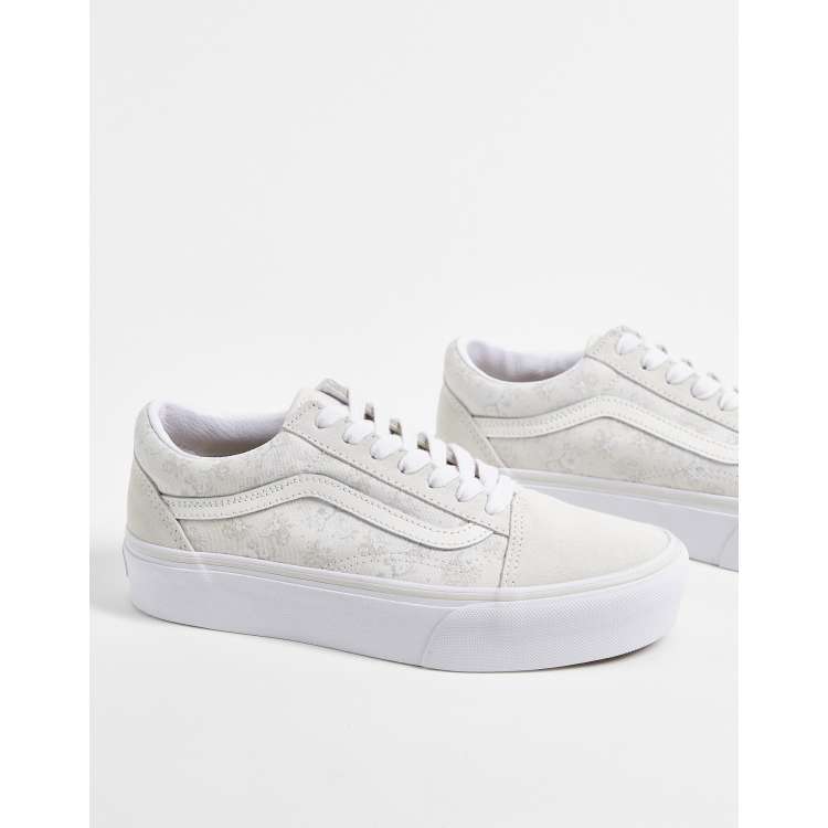 Old skool platform outlet white