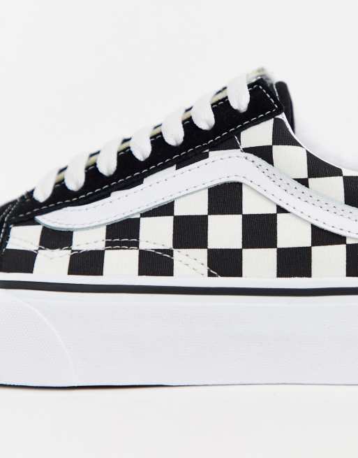 Vans Old Skool Platform trainers in checkerboard , 4 of 4