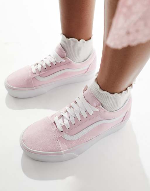 Pink van trainers best sale