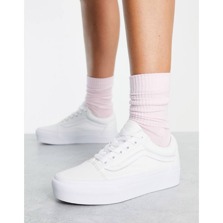 Vans true clearance white platform