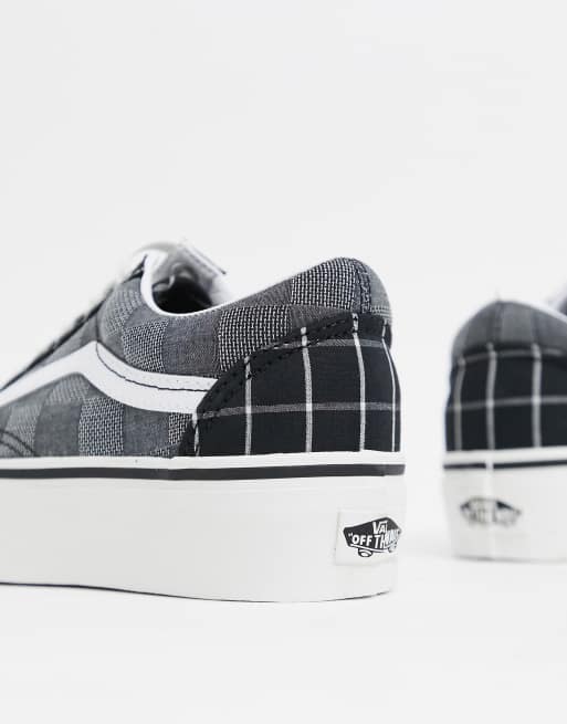 Plaid checkerboard old hot sale skool platform