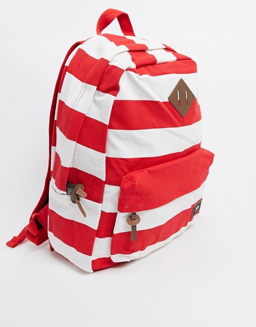 Vans Old Skool Plus backpack in racing red stripe