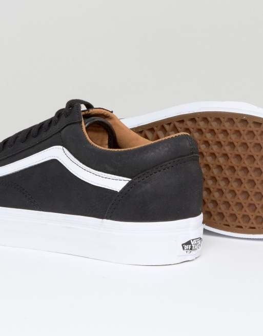 Vans Old Skool Premium Leather Trainers In Black VA38G1II7 ASOS