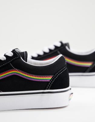 vans rainbow black old skool