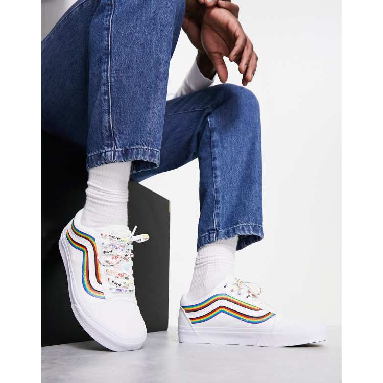 Vans old skool on sale rainbow skate shoe