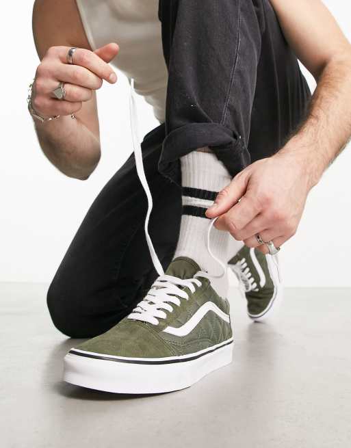 Khaki on sale green vans