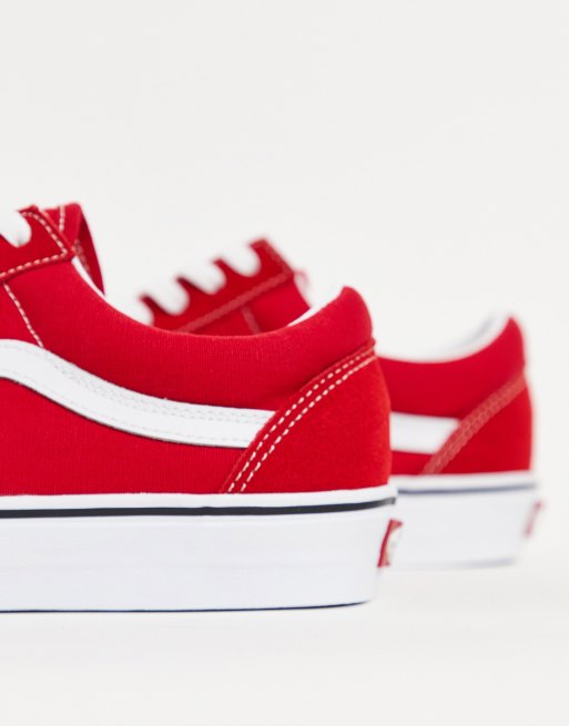 Vans rosse suola alta sale