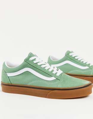 Green vans with brown sole sale