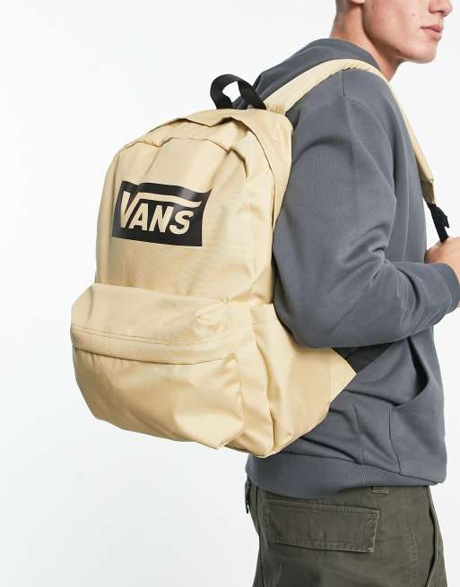 Vans Old Skool Sac dos avec logo encadr Beige ASOS