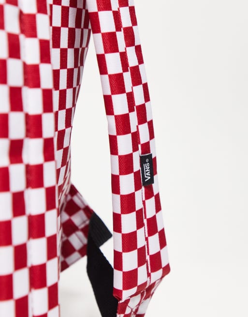 Vans Old Skool Sac dos motif damier Rouge et blanc ASOS