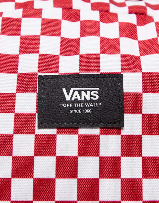 Vans Old Skool Sac dos motif damier Rouge et blanc