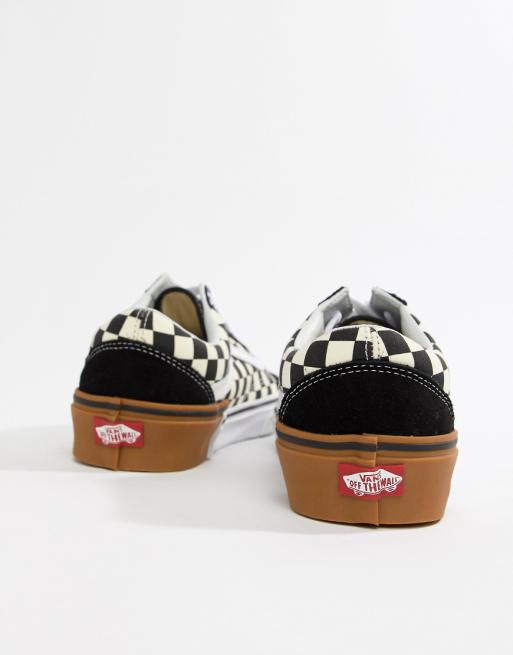 Vans Old Skool checkerboard sneakers in black VN0A38G1U581 Vans Old Skool checkerboard sneakers in black VN0A38G1U581
