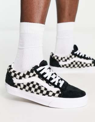 sherpa checkered vans