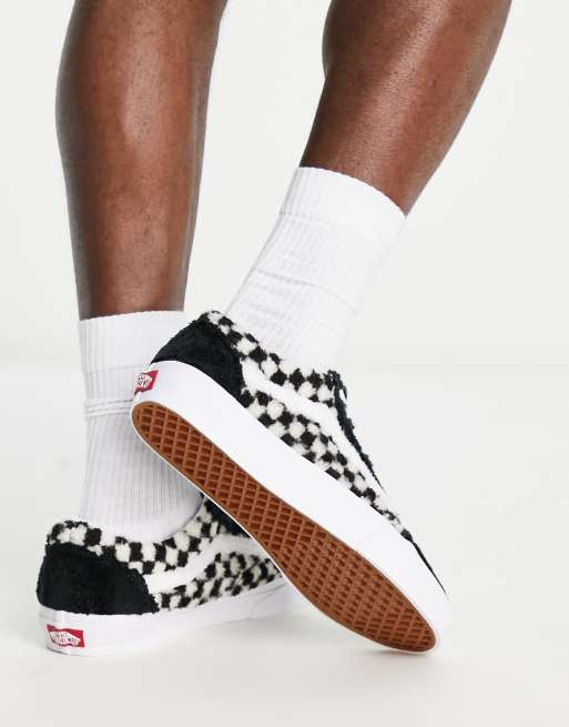 Vans Old Skool Shoes - Sherpa Checkerboard/Black