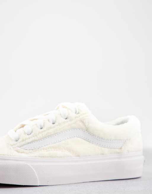 Vans Old Skool Sherpa sneakers in cream | ASOS