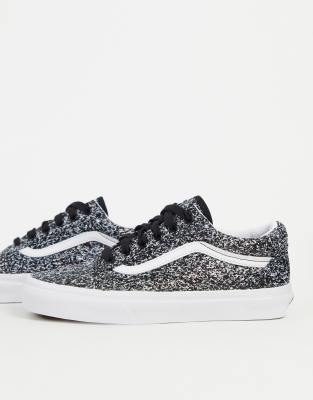black glitter vans old skool