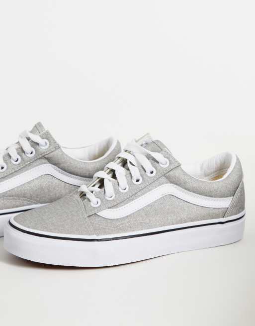 Vans – Old Skool – Silverfärgade sneakers 