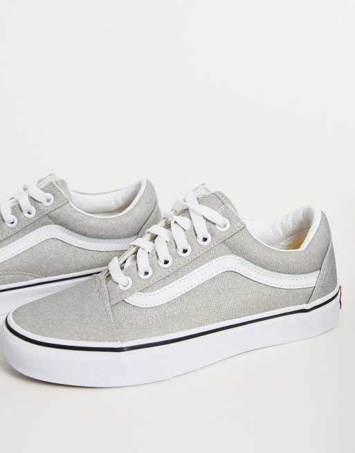 Vans – Old Skool – Silverfärgade sneakers 