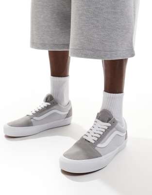 Vans - Old Skool - Sneaker aus Canvas-Wildledermix in Grau