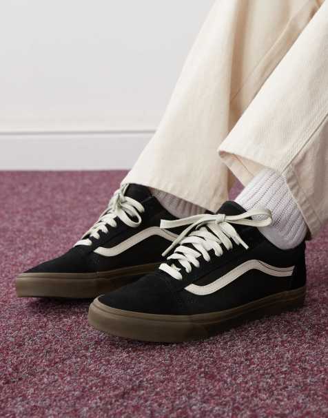 Vans – Old Skool – Sneaker aus schwerem Canvas in Schwarz mit Gummisohle - view 1