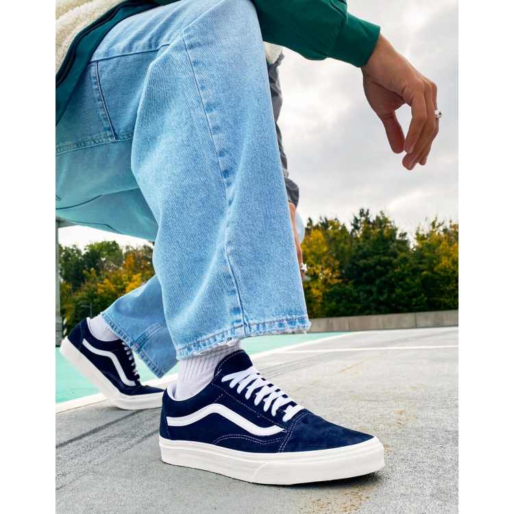 Vans old 2025 skool blue suede