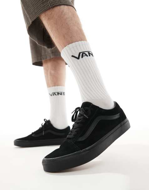 Vans – Old Skool – Sneaker aus Wildleder in Triple-Schwarz - view 1
