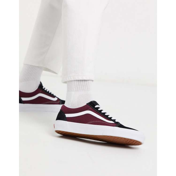 Burgundy and hot sale black vans