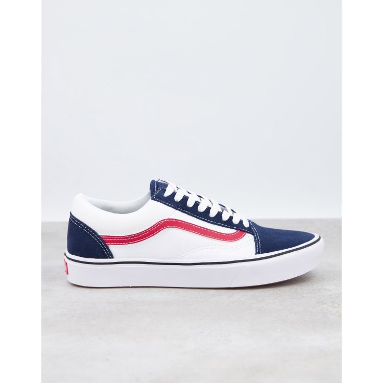 Vans red white outlet and blue old skool