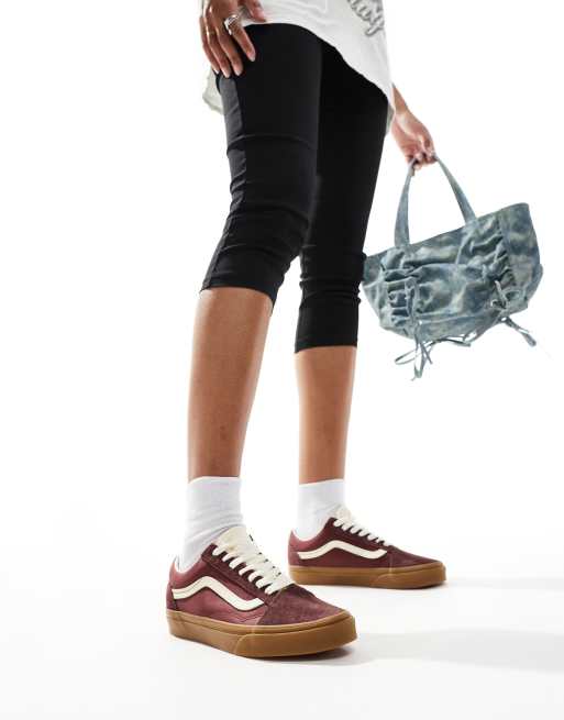 Vans – Old Skool – Sneaker in Burgunderrot mit Gummisohle, 3 von 5