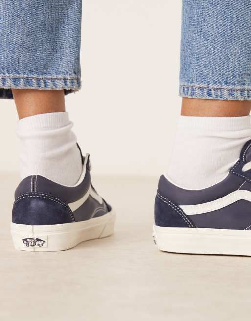 Vans – Old Skool – Sneaker in dunklem Marineblau mit wollweißen Details, 3 von 5