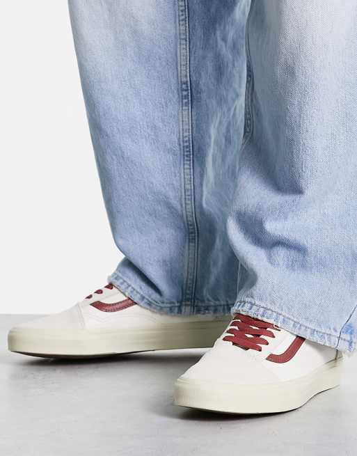 Vans Old Skool Sneaker in gebrochenem WeiB mit Vintage Farbakzenten ASOS