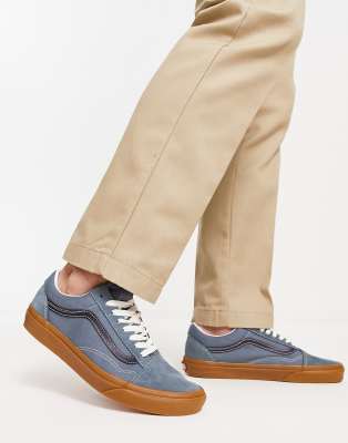 Vans old skool suede outlet and gum khaki sneakers