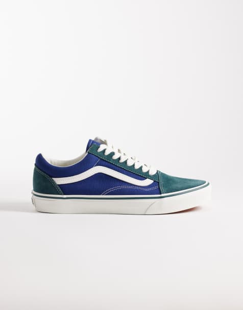 Vans – Old Skool – Sneaker in Grün und Blau - view 1
