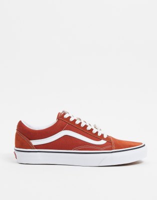 vans orange old skool trainers