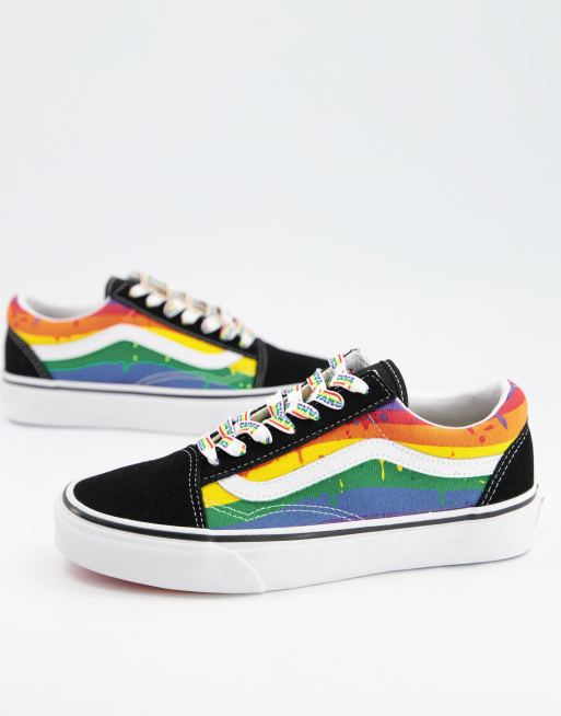 Vans old skool 2025 blanche arc en ciel