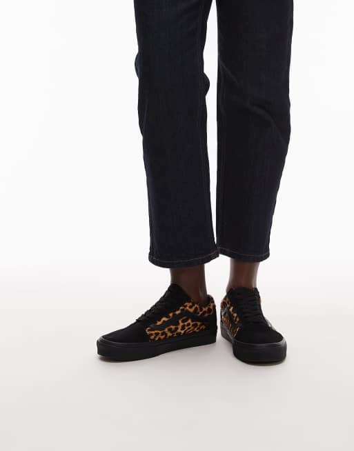 Vans – Old Skool – Sneaker in Schwarz mit Leopardenmuster, 4 von 5